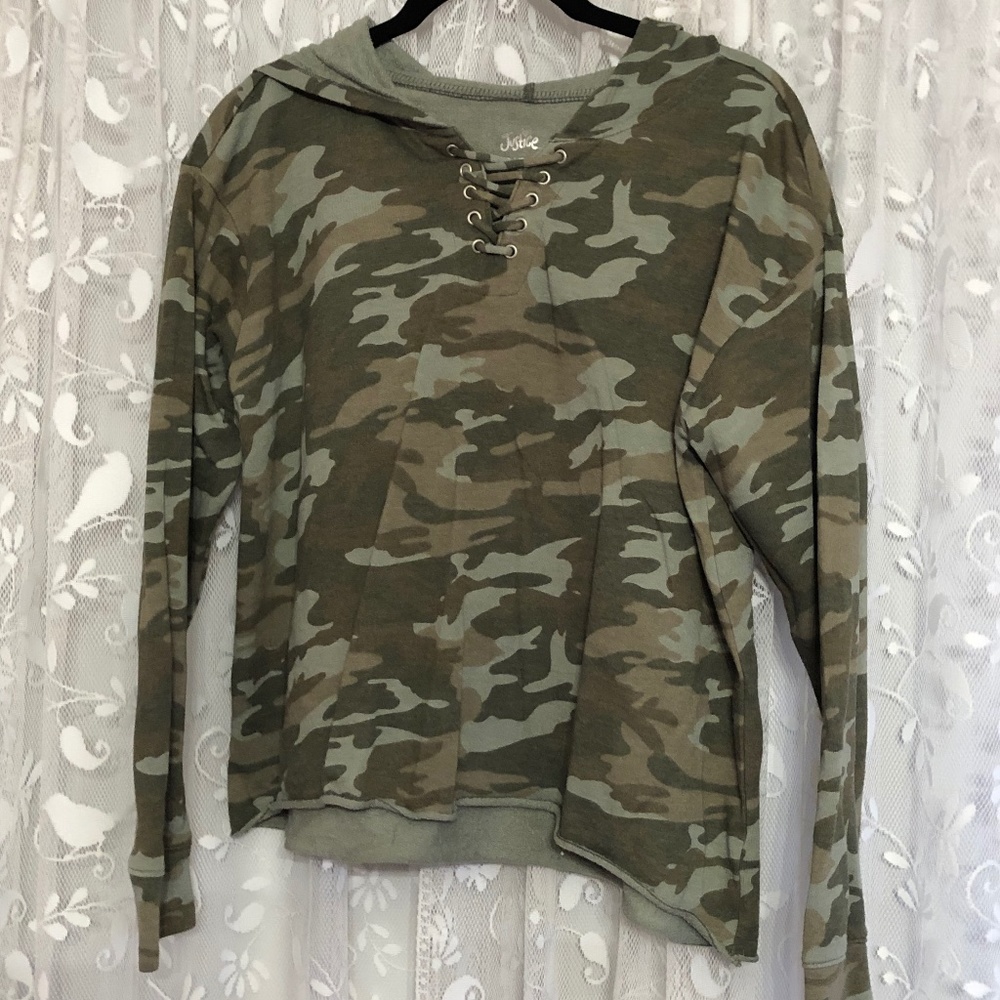 Justice Lace Up Hoodie